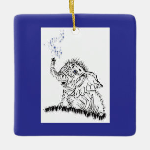 Elephant Energy Julgransprydnad Keramik