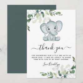 Elephant Eucalyptus Baby Shower Tack Kort