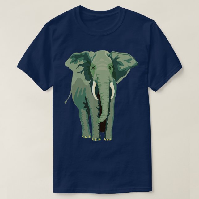 Elephant Face Funny Funny Animal Face Lover  T Shirt (Design framsida)
