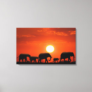 Elephant-familjen Canvastryck