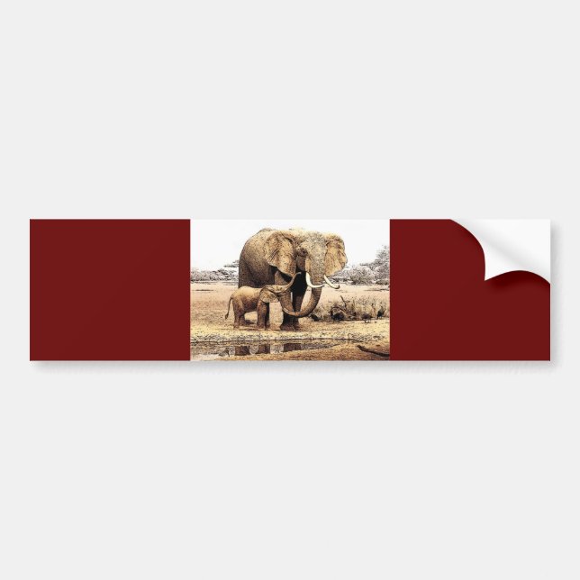 Elephant Family Bildekal (Framsidan)