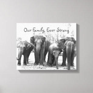 Elephant Family Canvastryck