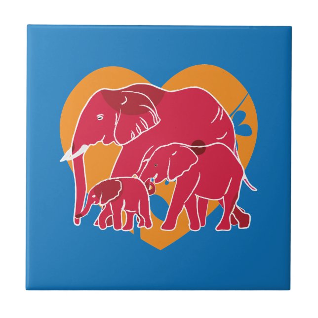 Elephant Family Kakelplatta (Framsidan)