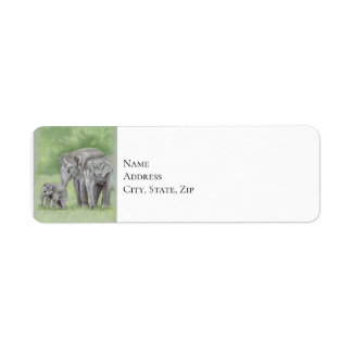 Elephant Family Returadress Etikett