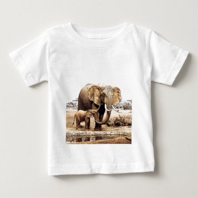 Elephant Family T Shirt (Framsida)