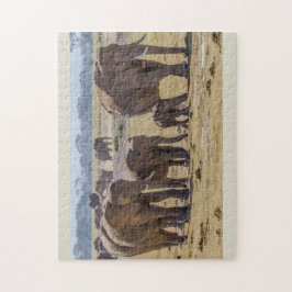 Elephant Family Walking Pussel