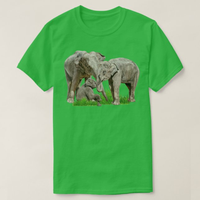 Elephant Family Zookeeper Zoolog Wildlife Safar T Shirt (Design framsida)