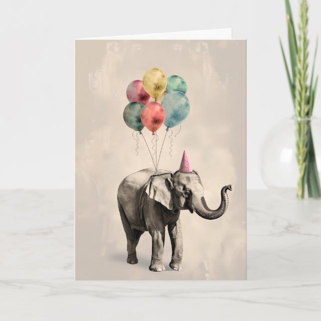 Elephant Firande Greeting Card Kort (Framsida)