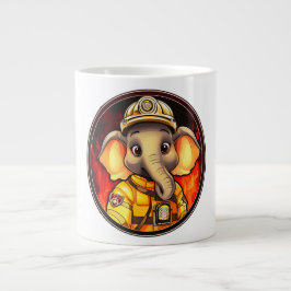 Elephant Firefighter Jumbo Mugg