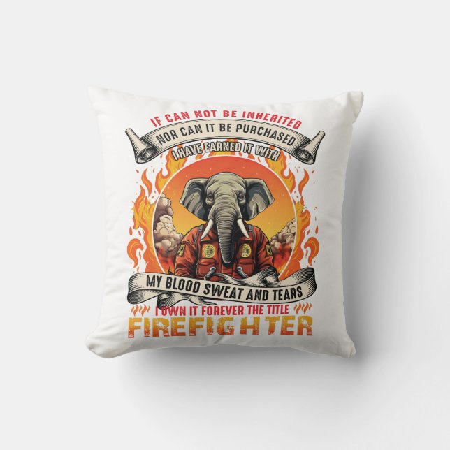 Elephant Firefighter Kudde (Framsida)