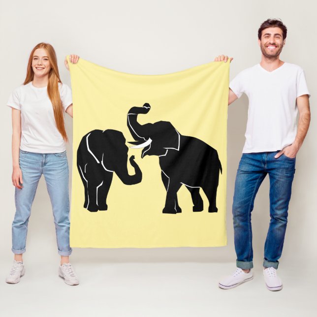 Elephant Fleece Blanket - Välj Färg (På plats)