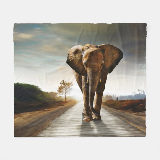 Elephant Fleecefilt (Framsidan (Horisontell))