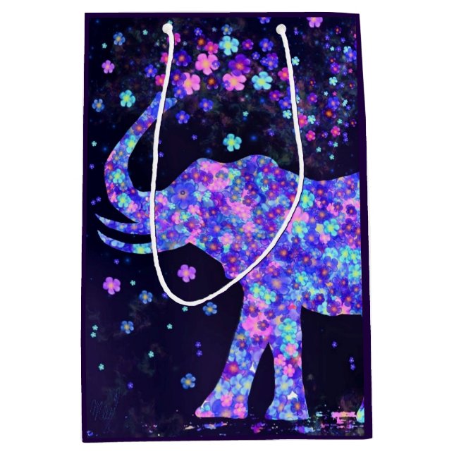 Elephant Flowers Gift Bag (Framsidan)