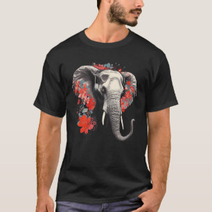 Elephant Flowers Music Animal Elephant T Shirt