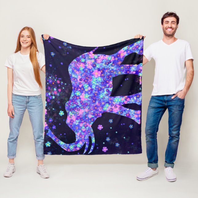 Elephant Flowers - Vår Joy Fleecefilt (På plats)
