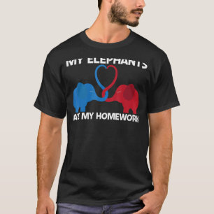 Elephant För barn Boys Vild Park Animal T Shirt