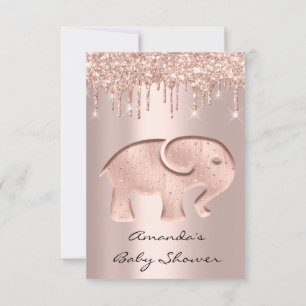 Elephant för glitter-drivrutiner vid Ro Nyfödd beb Inbjudningar