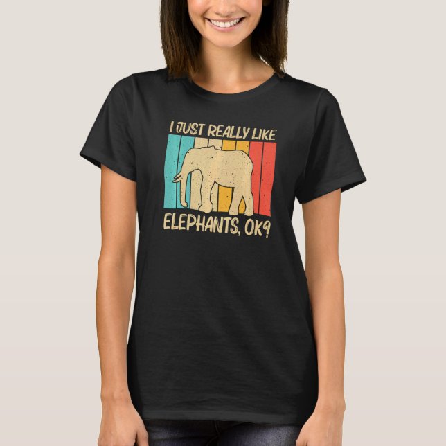 Elephant För manar Women Indian Elephant Mammoth V T Shirt (Framsida)