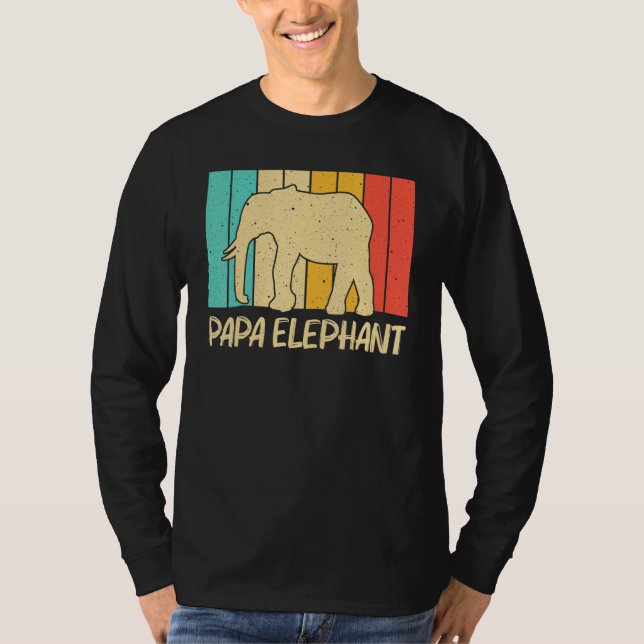 Elephant For Men Dad Indian Elephant Mammoth Vinta T Shirt (Framsida)