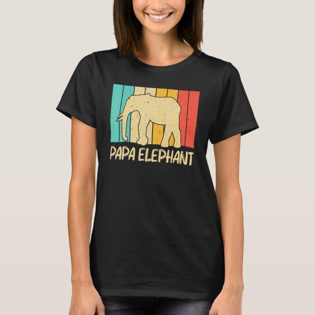 Elephant For Men Dad Indian Elephant Mammoth Vinta T Shirt (Framsida)