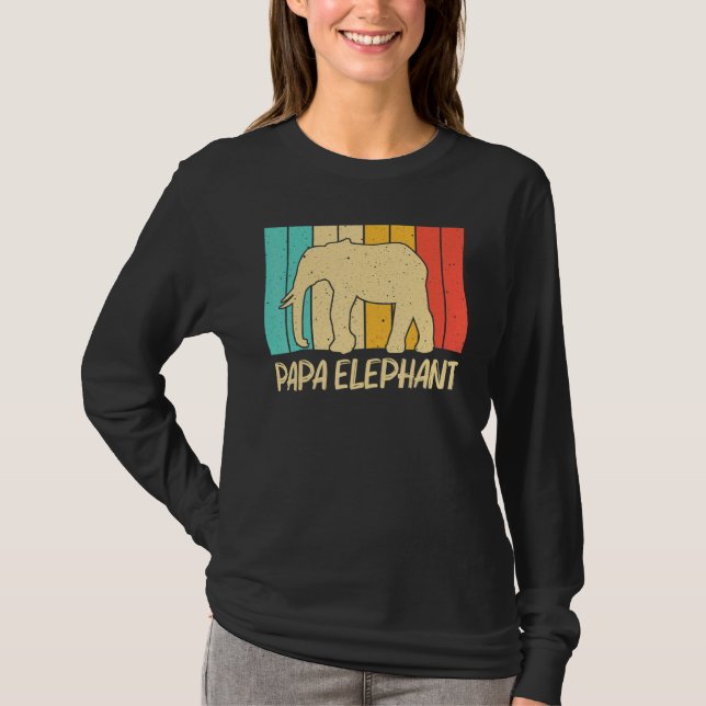 Elephant For Men Dad Indian Elephant Mammoth Vinta T Shirt (Framsida)