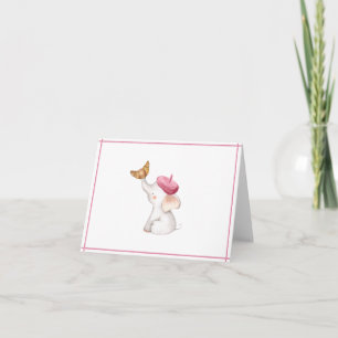 Elephant Fransk Rosa Girl Baby Shower Kort