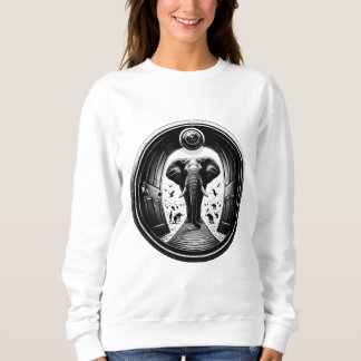 Elephant genom Peephålens dörr | Fisheye T Shirt