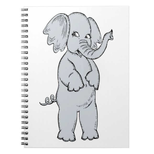 ELEPHANT GIRL ANTECKNINGSBOK MED SPIRAL (Framsidan)
