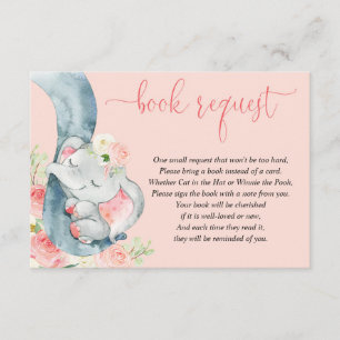 Elephant Girl Baby dusch bok i stället för card Tilläggskort