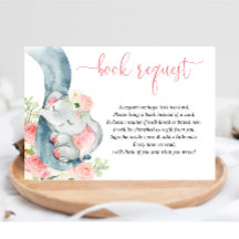 Elephant Girl Baby dusch bok i stället för card