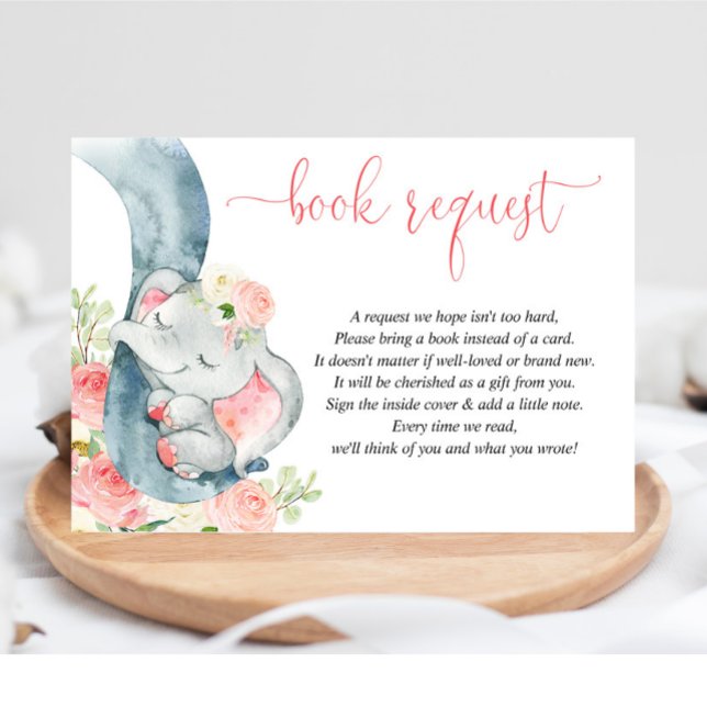 Elephant Girl Baby dusch bok i stället för card Tilläggskort (Skapare uppladdad)