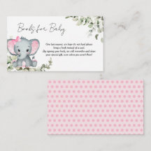 Elephant Girl Baby Shower Bokar för Baby