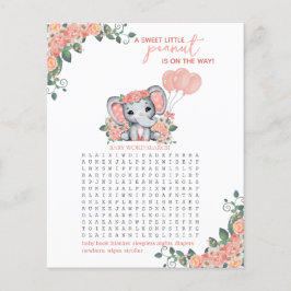 Elephant Girl Baby Shower Game