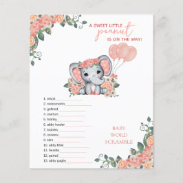 Elephant Girl Baby Shower Game