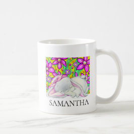 Elephant Girl Flower Coffee Mugg