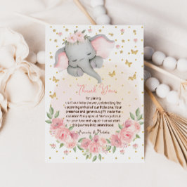 Elephant Glitter Botanias  Rosa Tack Kort