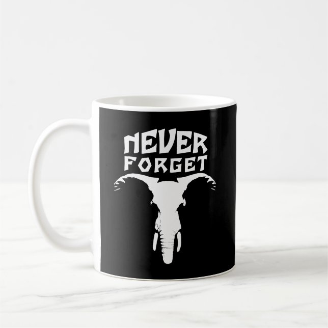 Elephant Glöm aldrig Kaffemugg (Vänster)
