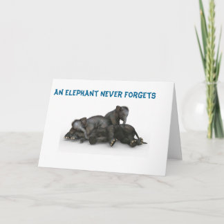 Elephant Glöm aldrig Vänskapen Card-familj 5x7 Kort