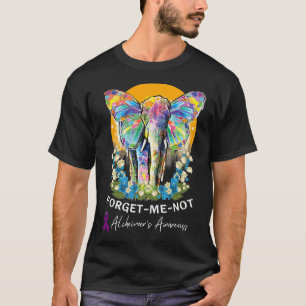 Elephant Glöm-me-not Heimers medvetenhet T Shirt