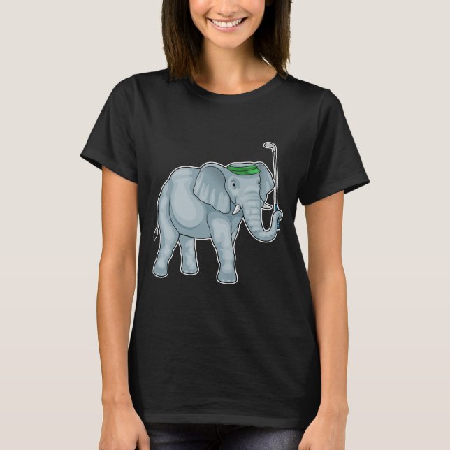 Elephant Golf klubb T Shirt (Framsida)