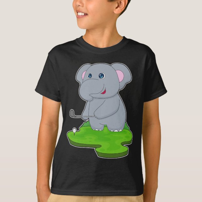 Elephant Golf klubbs T Shirt (Framsida)