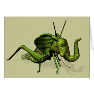 Elephant Grashopper Crossbreed Hälsningskort
