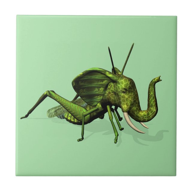 Elephant Grashopper Crossbreed Kakelplatta (Framsidan)