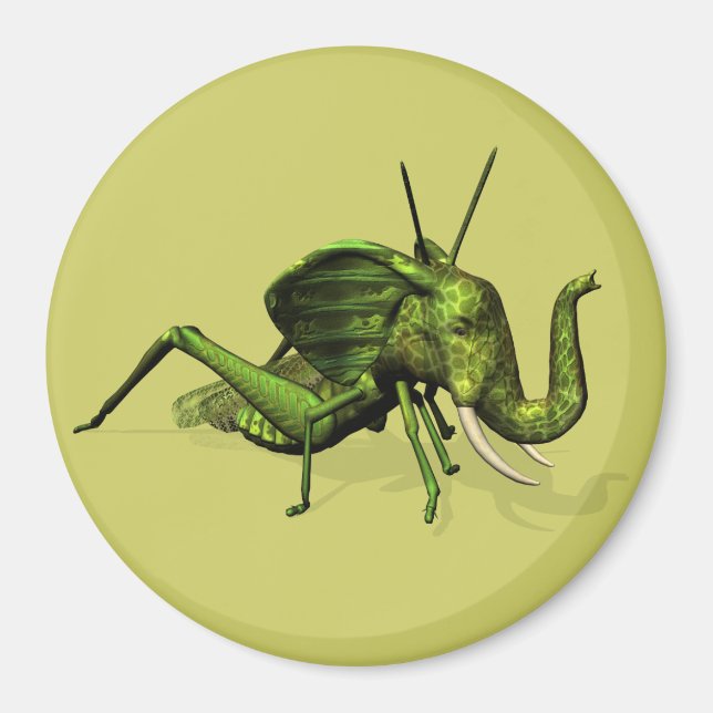 Elephant Grashopper Crossbreed Magnet (Framsidan)