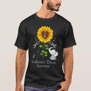 Elephant Grått Ribbon Parkinsons sjukdom Medvetenh T Shirt