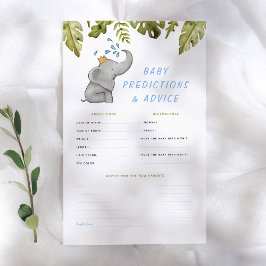 Elephant & Greenery Baby Predications & Advice Gam