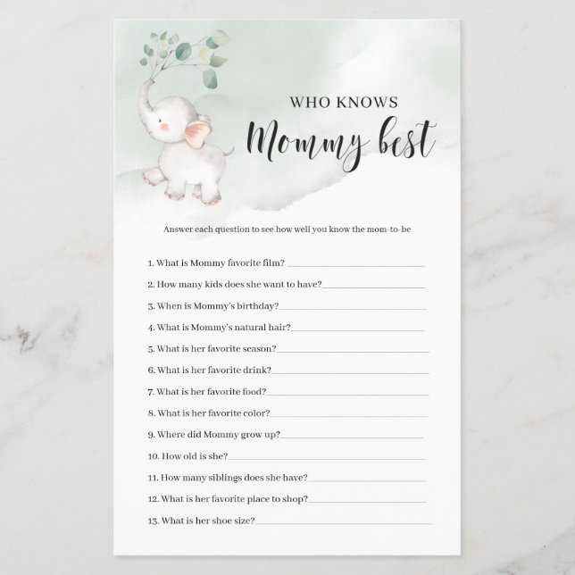 Elephant greenery som känner mamma best-match (Framsida)