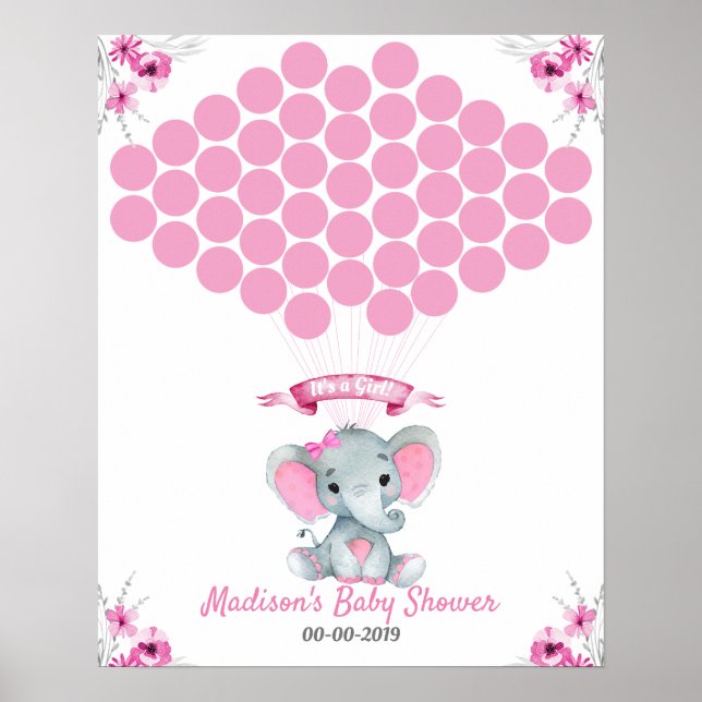 Elephant Guest Bok Page Alternative Rustic Rosa Poster (Framsidan)