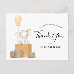 Elephant Gult Baby Shower by Mail Tack Vykort