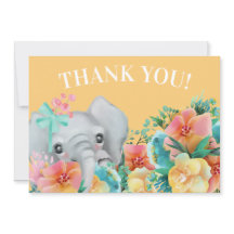 Elephant Gult Rosa Teal Blommigt Tack